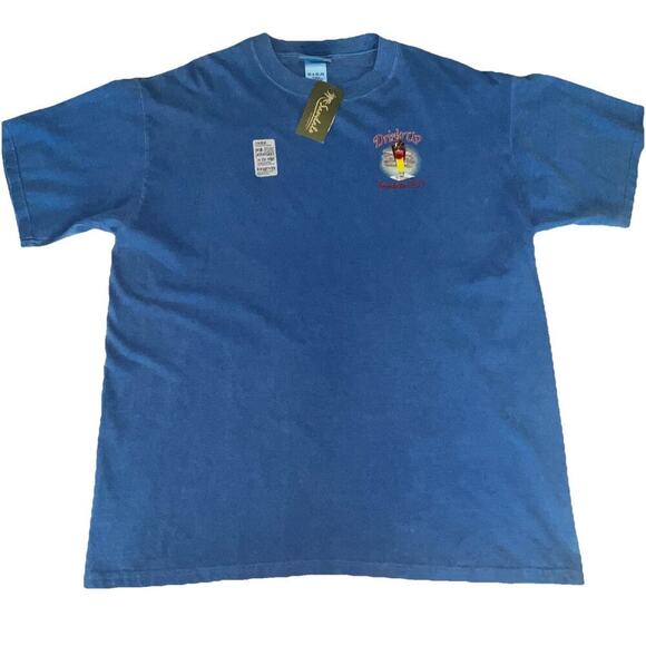 Sandals Negril Jamaica It’s 5 O’Clock Somewhere Blue Tee Shirt LG NWT - Picture 4 of 9
